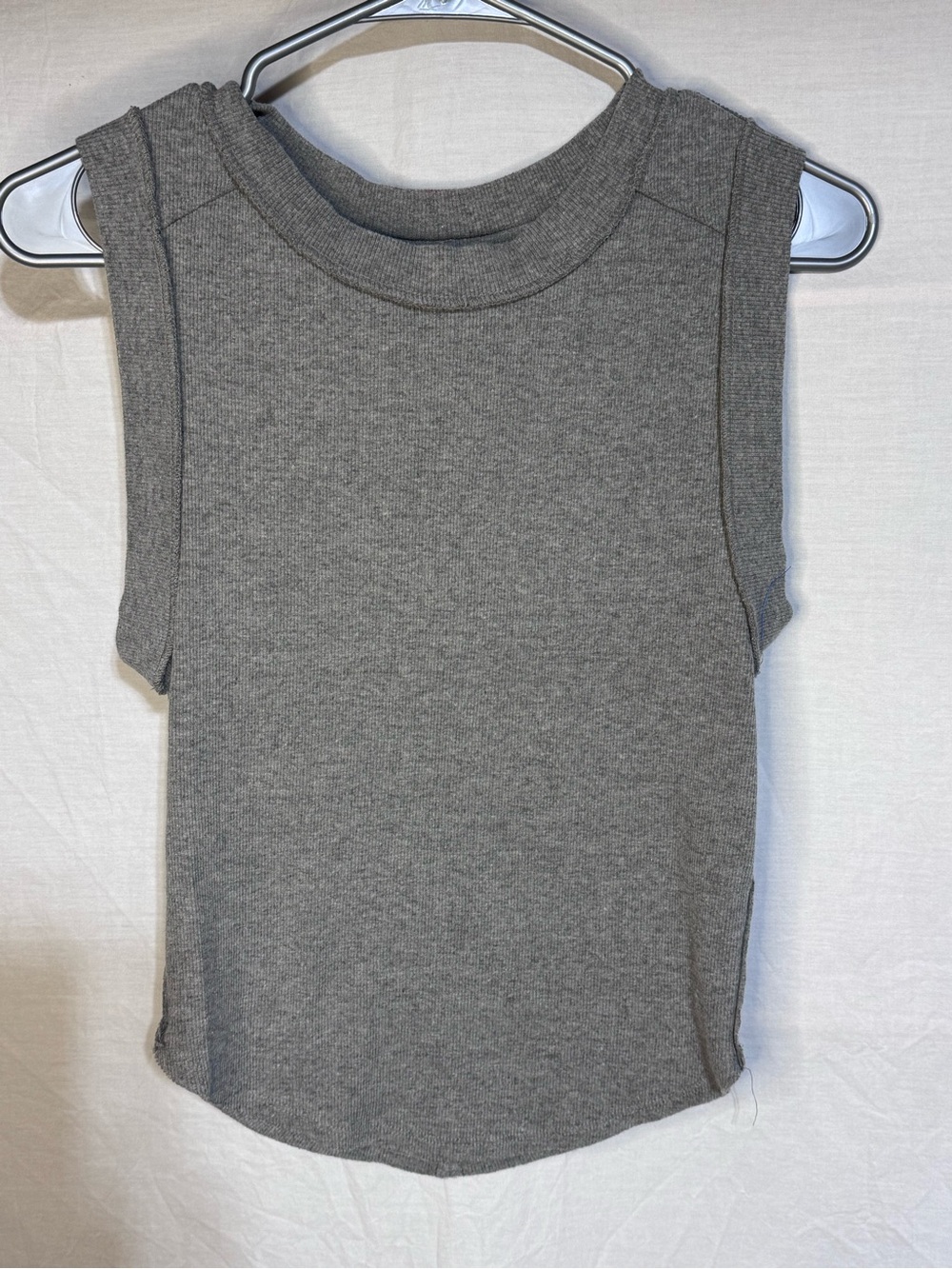 We The Free Ribbed Sleeveless Tank Top - Gray